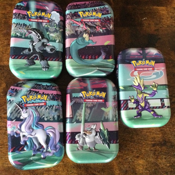 Pokemon Tins empty Set of Five - Picture 1 of 7
